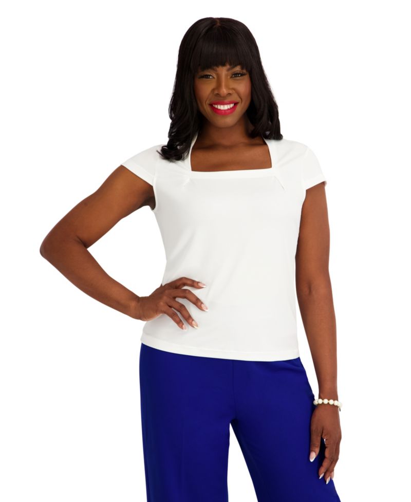 Women's Square Neck Short-Sleeve Top
