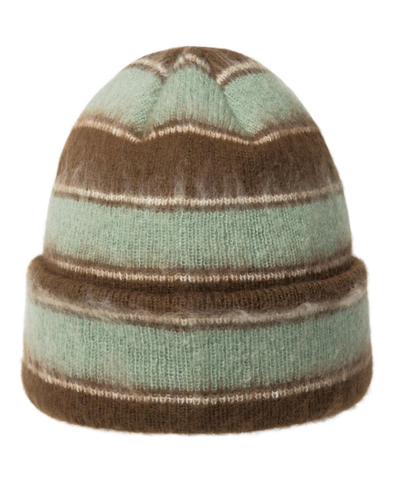 Men's Fuzzy Stripe Beanie Pull-Ons & Beanies