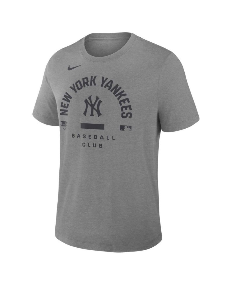 Men's Heather Charcoal New York Yankees Authentic Collection Early Work Tri-Blend Dri-FIT T-Shirt