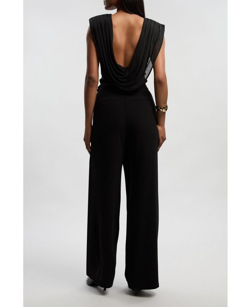 Women's Tailored Crepe Buckle Trousers