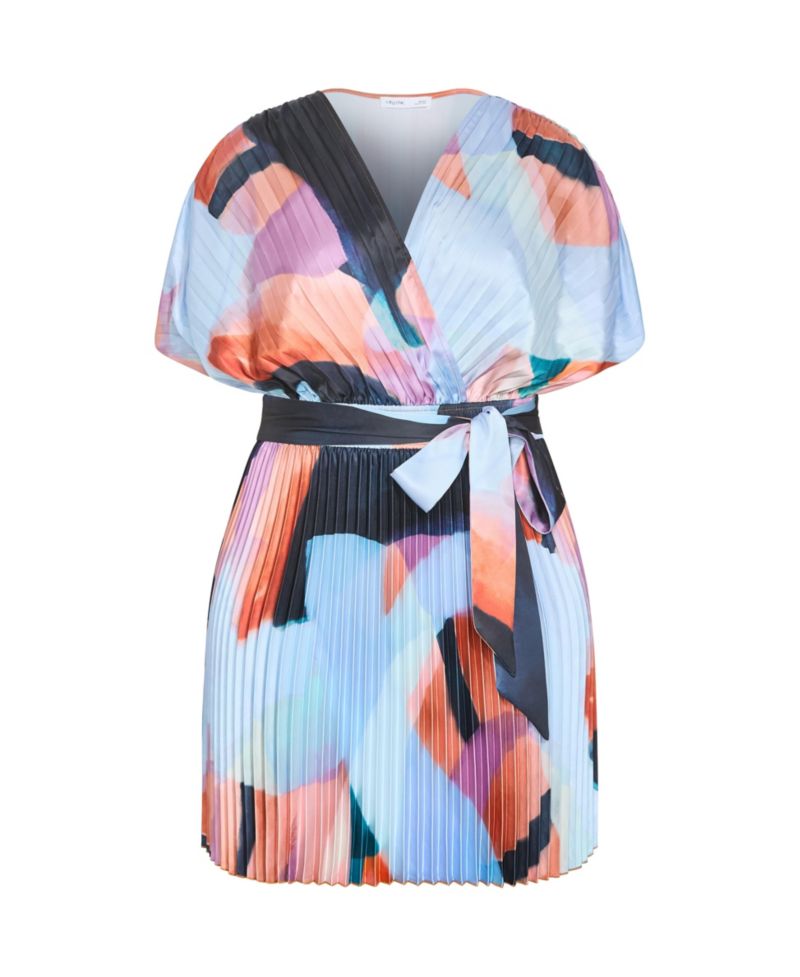 Women's Hailey Aspect Print Pleat Mini Dress