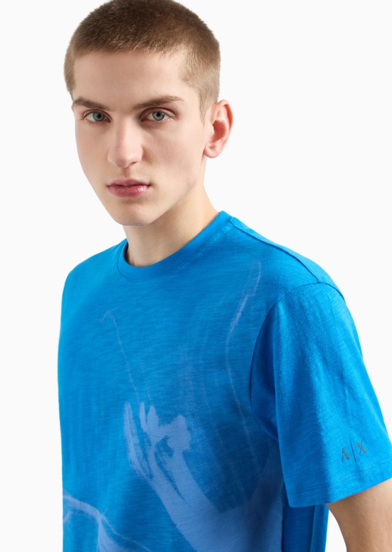 Men's Floral Print Cotton T-Shirt