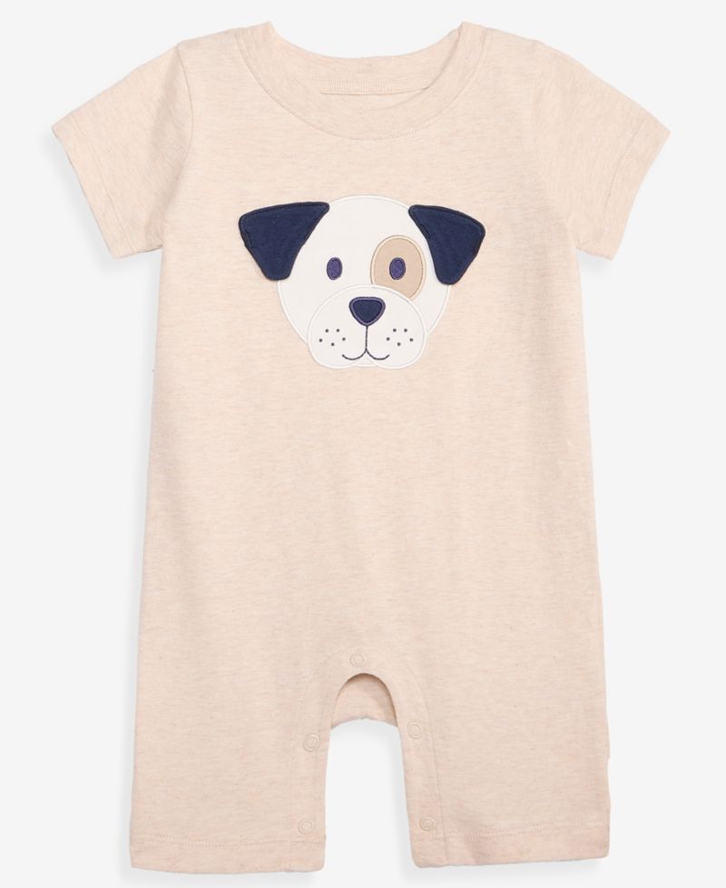 Baby Boys' 0M-24M Cotton 3D Dog Romper