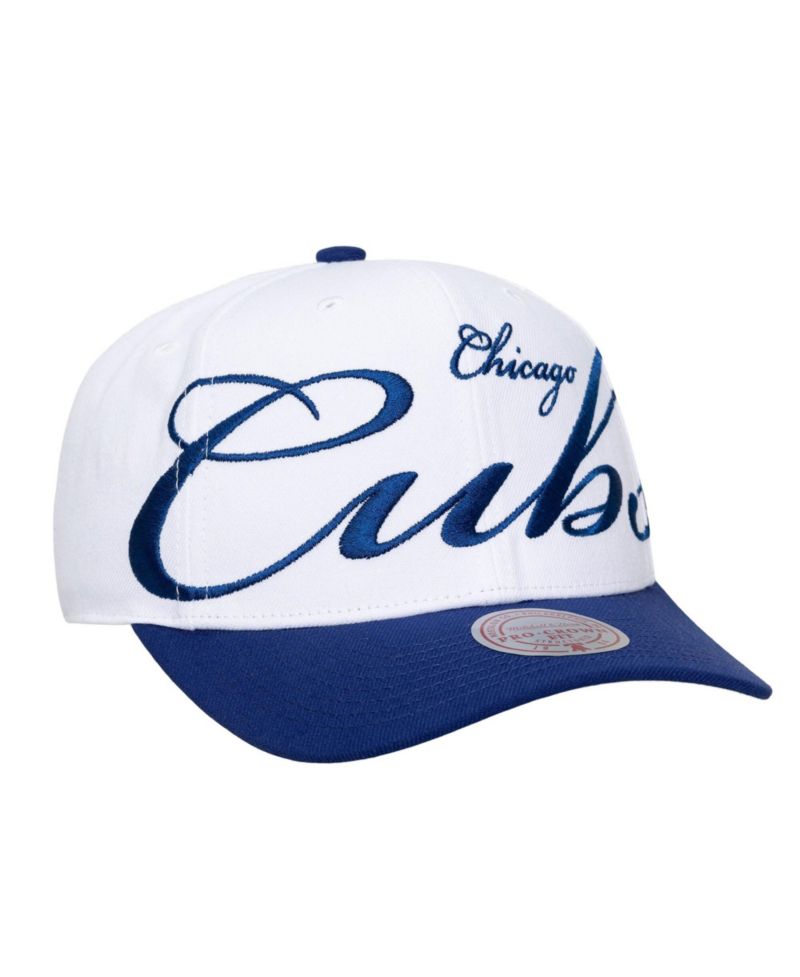 Men's and Women's White/Royal Chicago Cubs XL Script Pro Crown Adjustable Hat