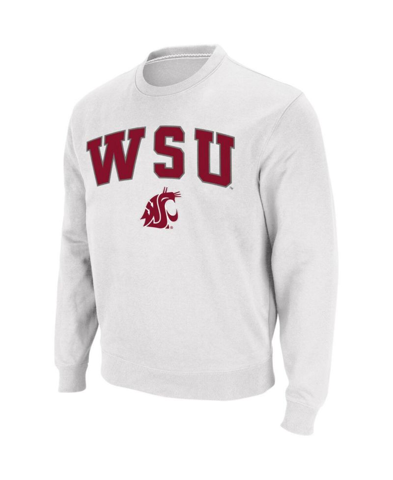 Men's Washington State Cougars Arch and Logo Crew Neck Sweatshirt