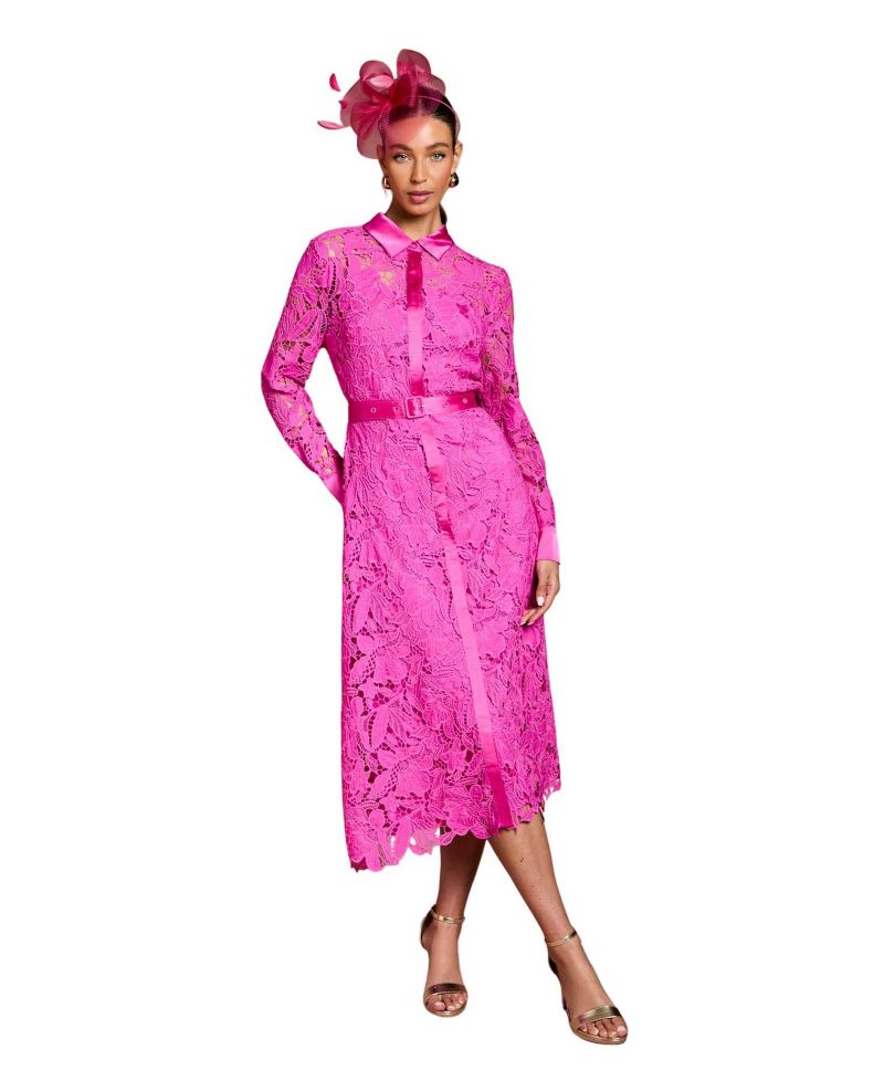 Women's Lace Shirt Long Sleeve Dress
