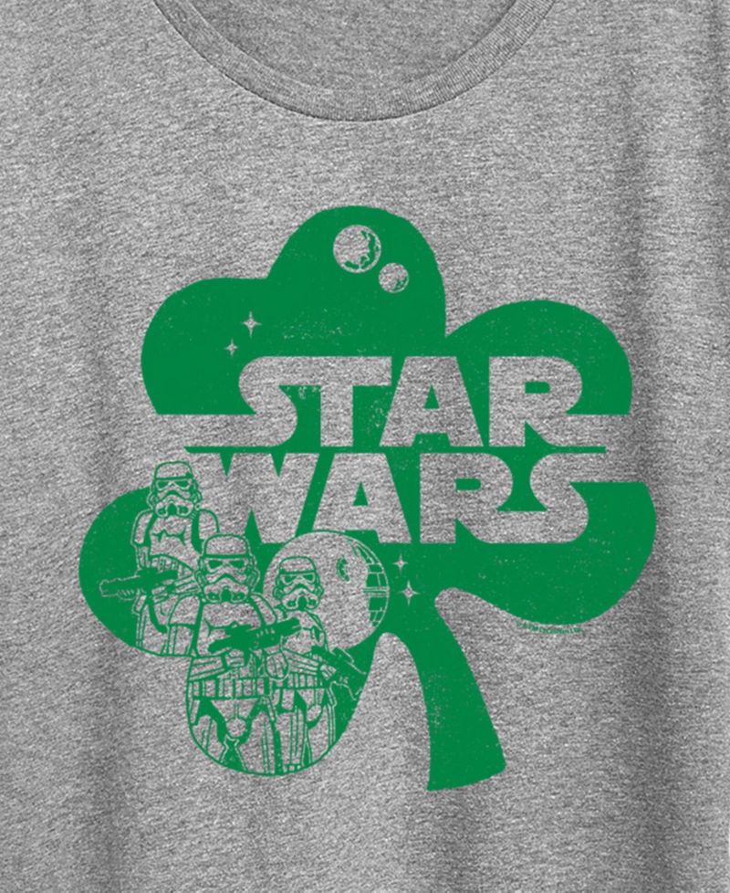 Plus Size Star Wars St. Patrick's Day Clover Short-Sleeve Graphic T-Shirt