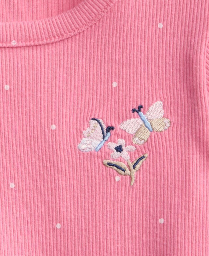 Baby Girls' Mix & Match Short-Sleeve Butterfly Ribbed T-Shirt