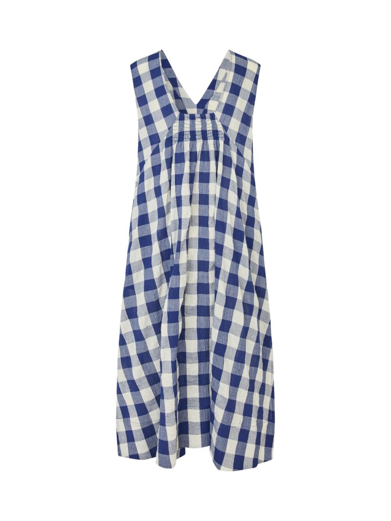 Women's Maordella V-Neck Checked Midi Dress