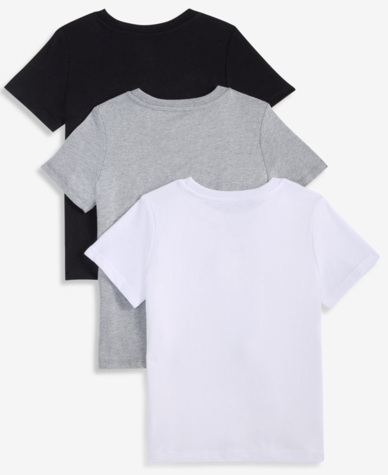 Boys' XS-XL Short-Sleeve Solid T-Shirts, 2+1 Free Bonus Pack