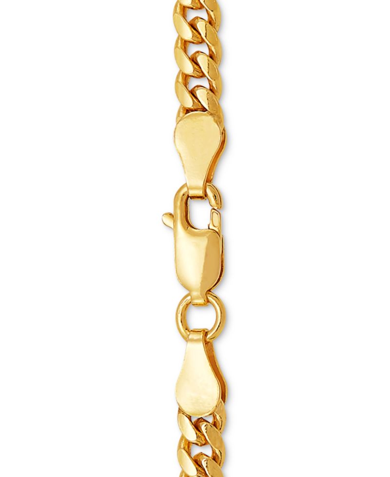 Cuban Link Chain Necklace 18"- 24" in Sterling Silver or 18k Gold-Plated Over Sterling Silver