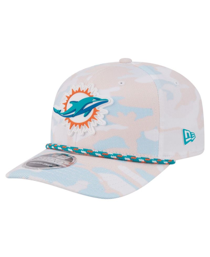 Men's White Miami Dolphins Camo Rope 9SEVENTY Adjustable Hat