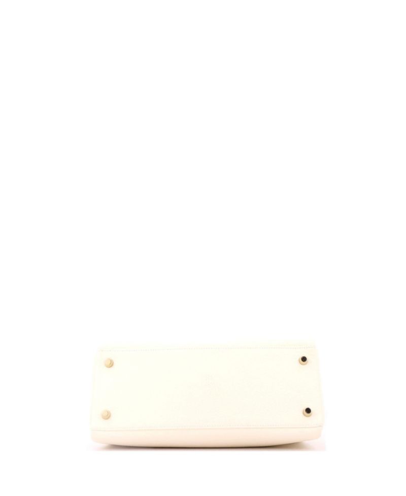Pre-Owned Hermes Kelly 28 Handbag Light Togo with Gold Hardware