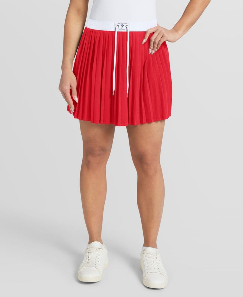 Women's Red Philadelphia Phillies Pleated Skort