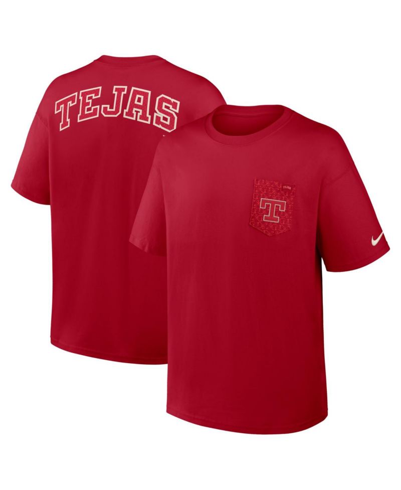 Men's Red Texas Rangers City Connect Max90 Pocket T-Shirt