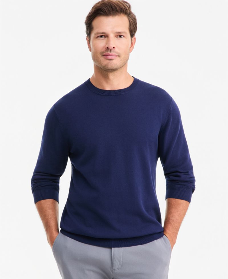 Men's Supima Cotton Crewneck Sweater, Macy's Exclusive