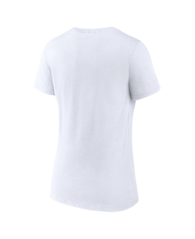 Women's White Dallas Cowboys Love Wins V-Neck T-shirt
