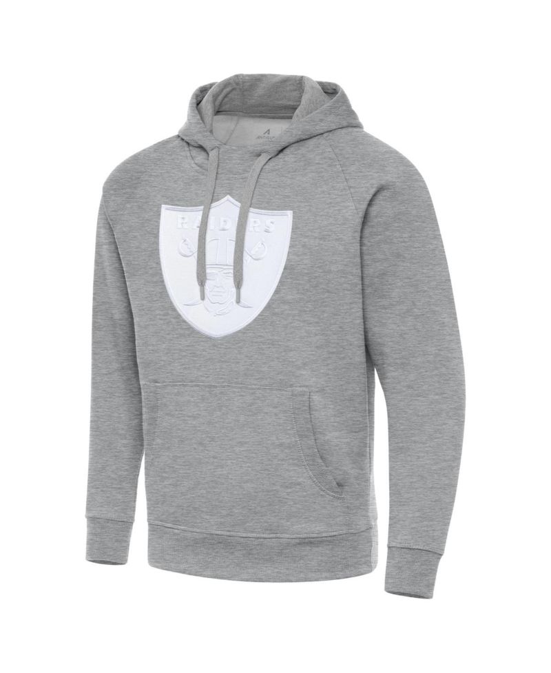 Men's Heather Gray Las Vegas Raiders Victory Pullover Hoodie