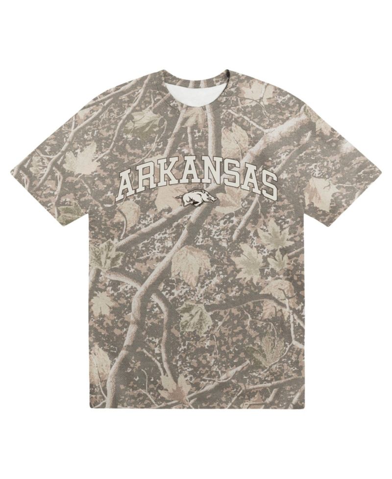 Men's Camo Arkansas Razorbacks Back Bay Heavyweight T-Shirt