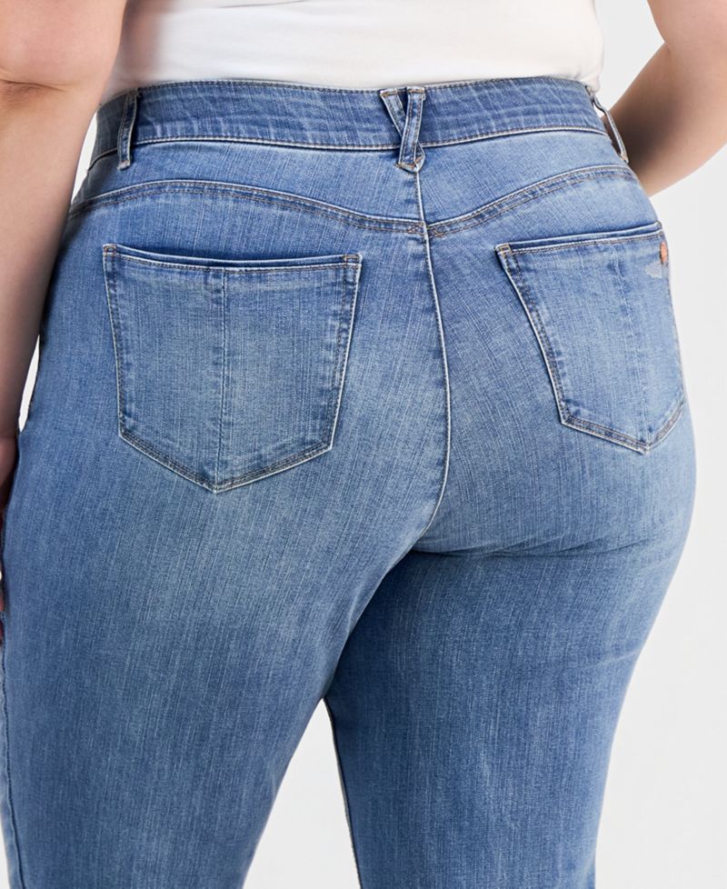 Plus Size Girlfriend AbSolution Straight-Leg Jeans