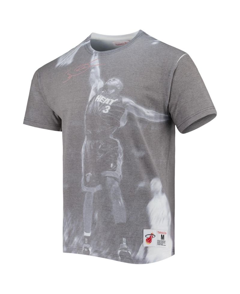 Men's Dwyane Wade Gray Miami Heat Above The Rim Sublimated T-shirt