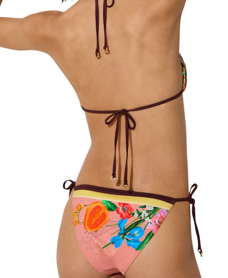 Women's Floral-Print Side-Tie Bikini Bottoms