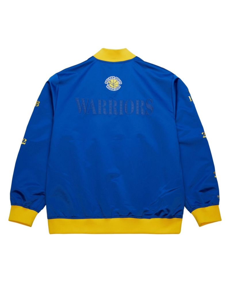 Men's Royal Golden State Warriors Hardwood Classics Team OG 3.0 Lightweight Satin Full-Snap Jacket