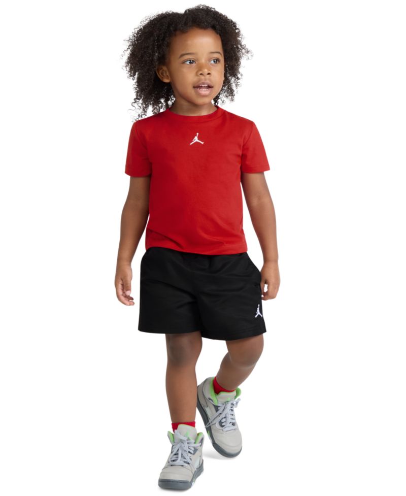 Boys' 2T-7 Dri-FIT Crewneck Jersey T-Shirt and Mesh Shorts, 2-Piece Set