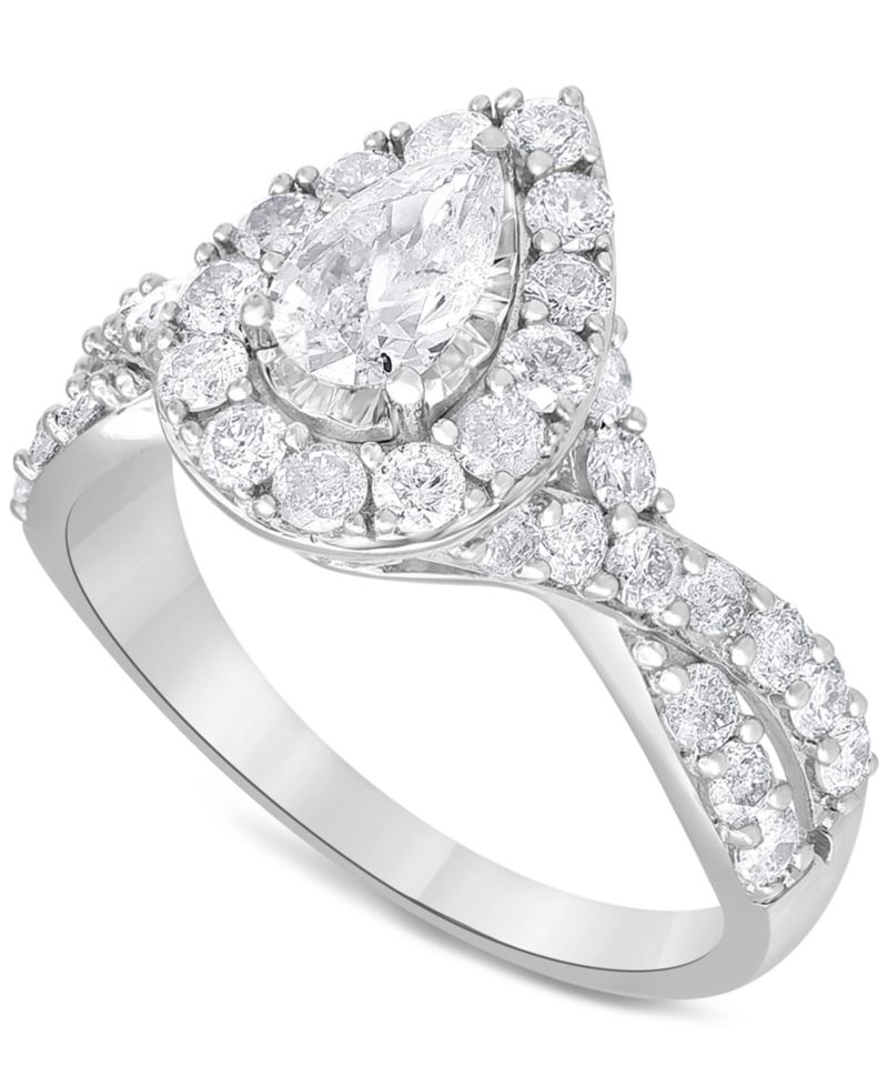 Diamond Pear Bridal Set (2 ct. t.w.) in 14k White Gold