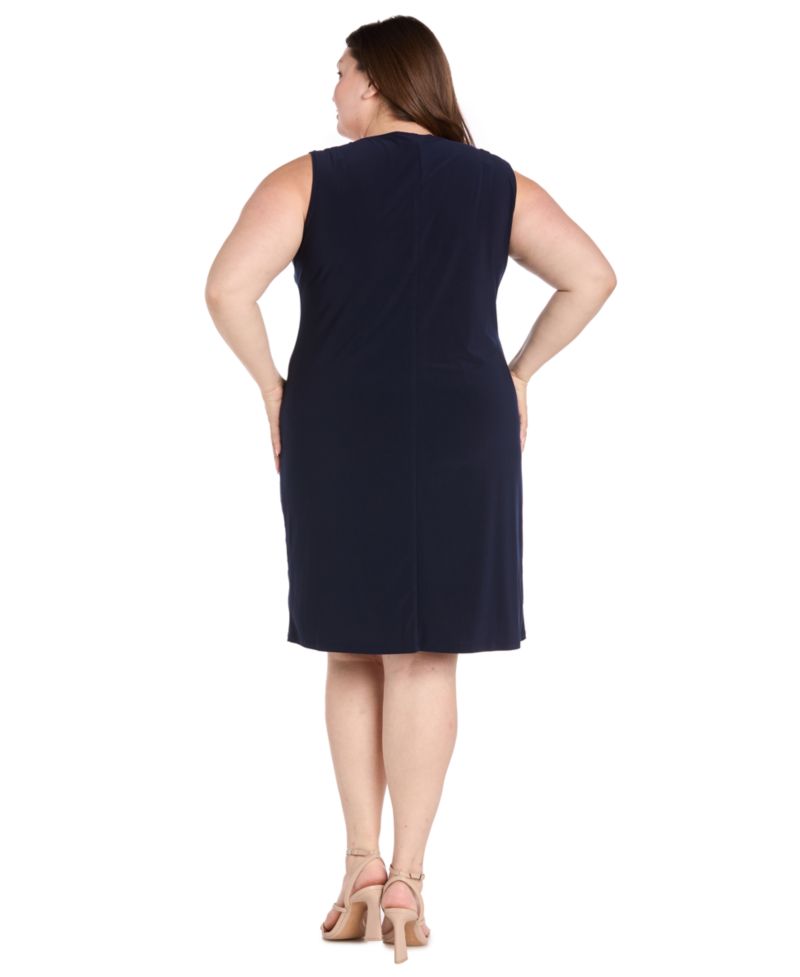 Plus Size 3/4-Sleeve Jacket Dress