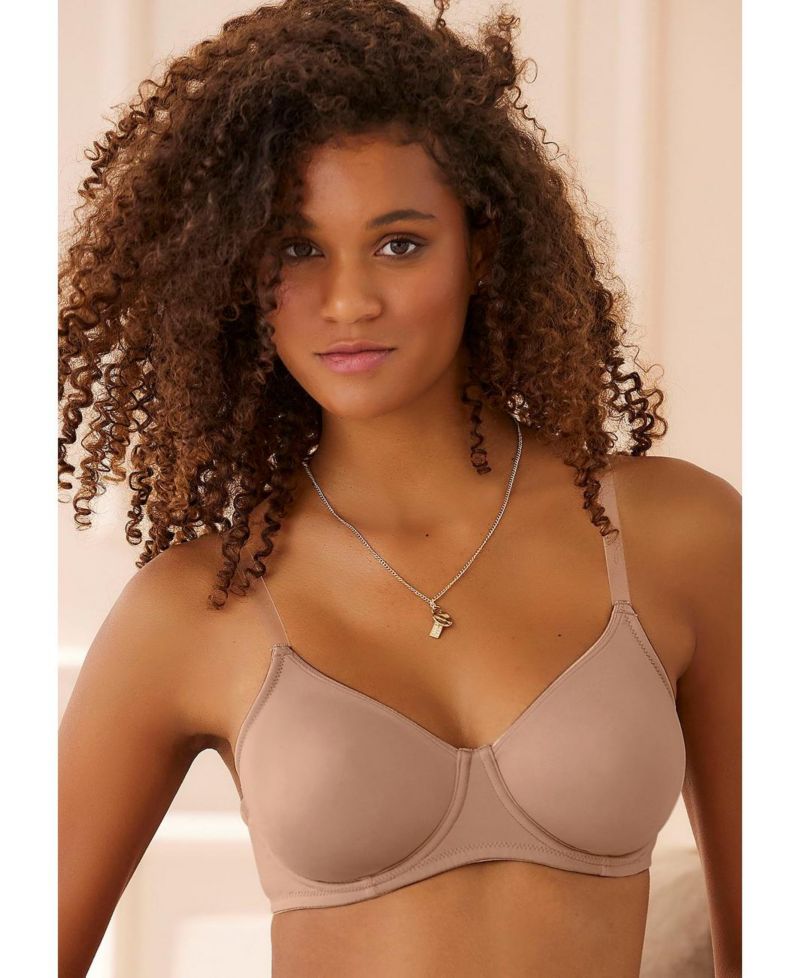 Women's Clear Strap Underwire Non-Padded T-Shirt Bra