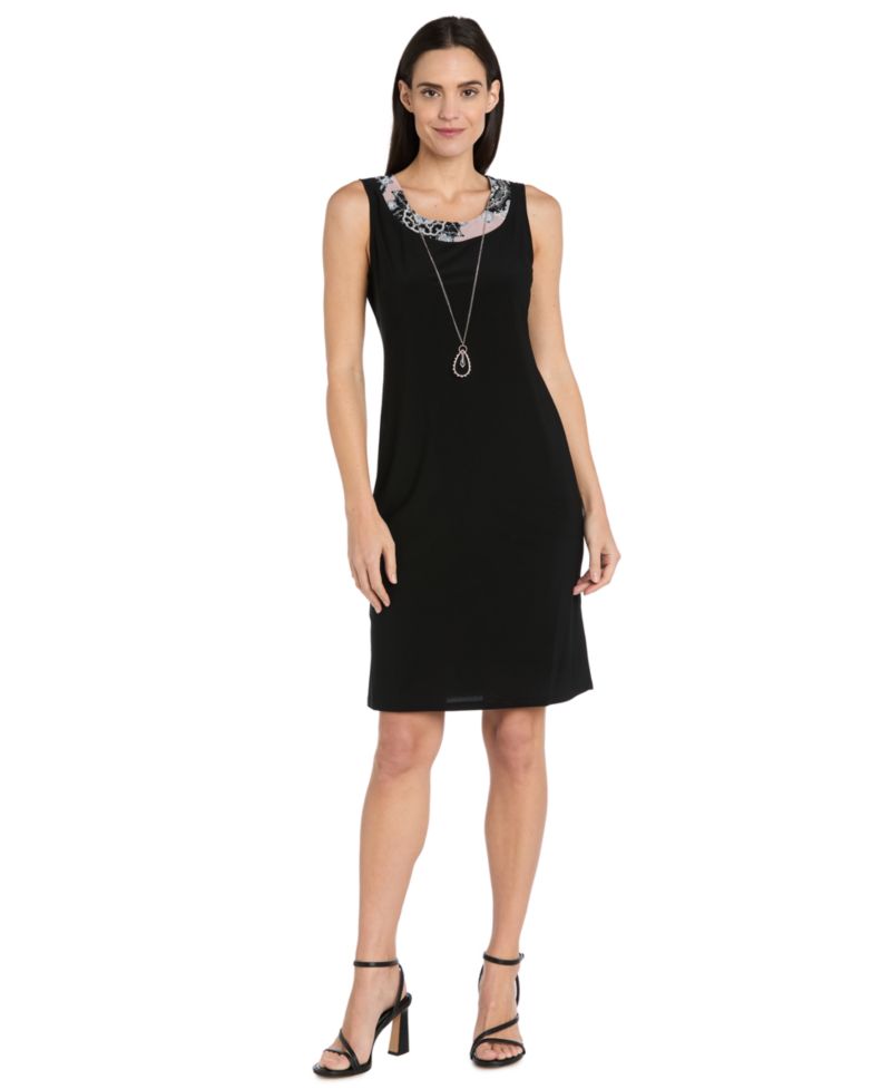 Petite Scoop Neck A-Line Dress and Jacket, 2-Piece Set