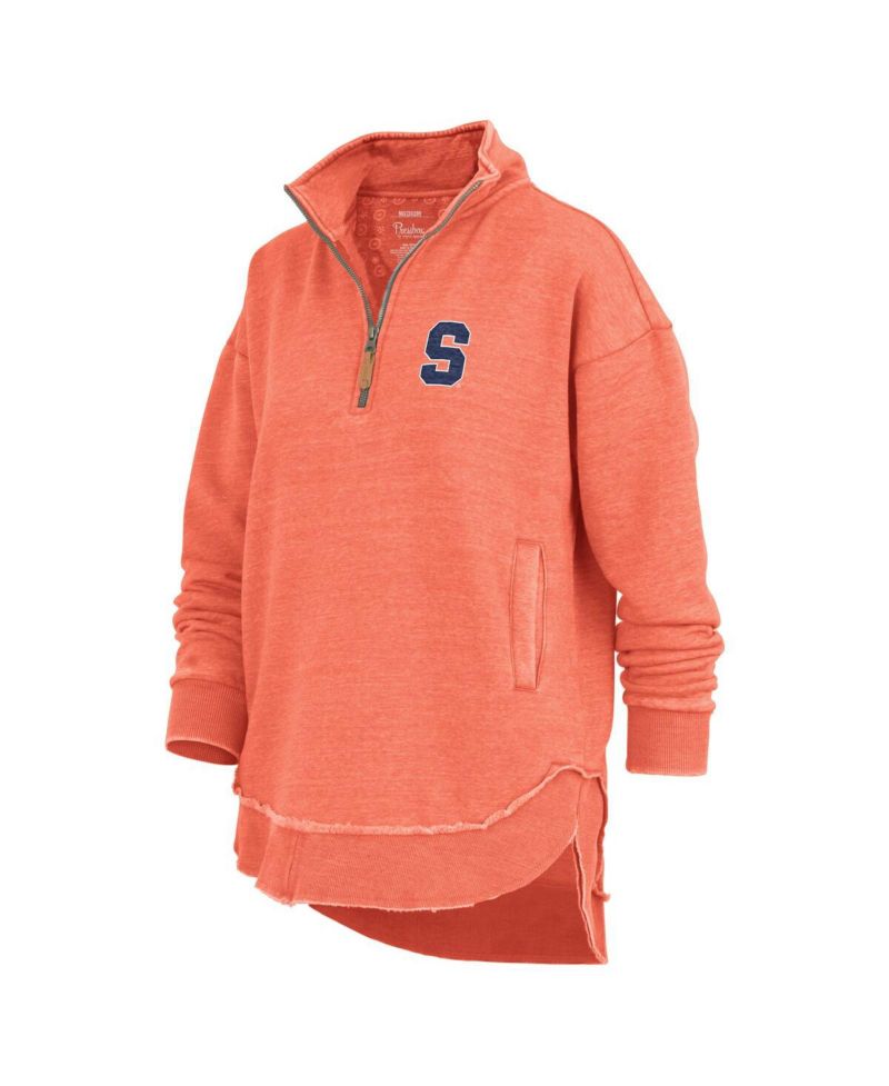 Women's Orange Syracuse Orange Northfork Sojourn Poncho Quarter-Zip Sweatshirt