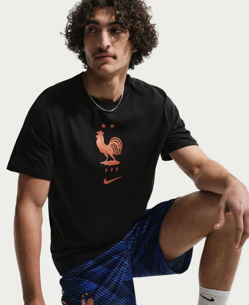 Men's Black France National Team Crest T-Shirt