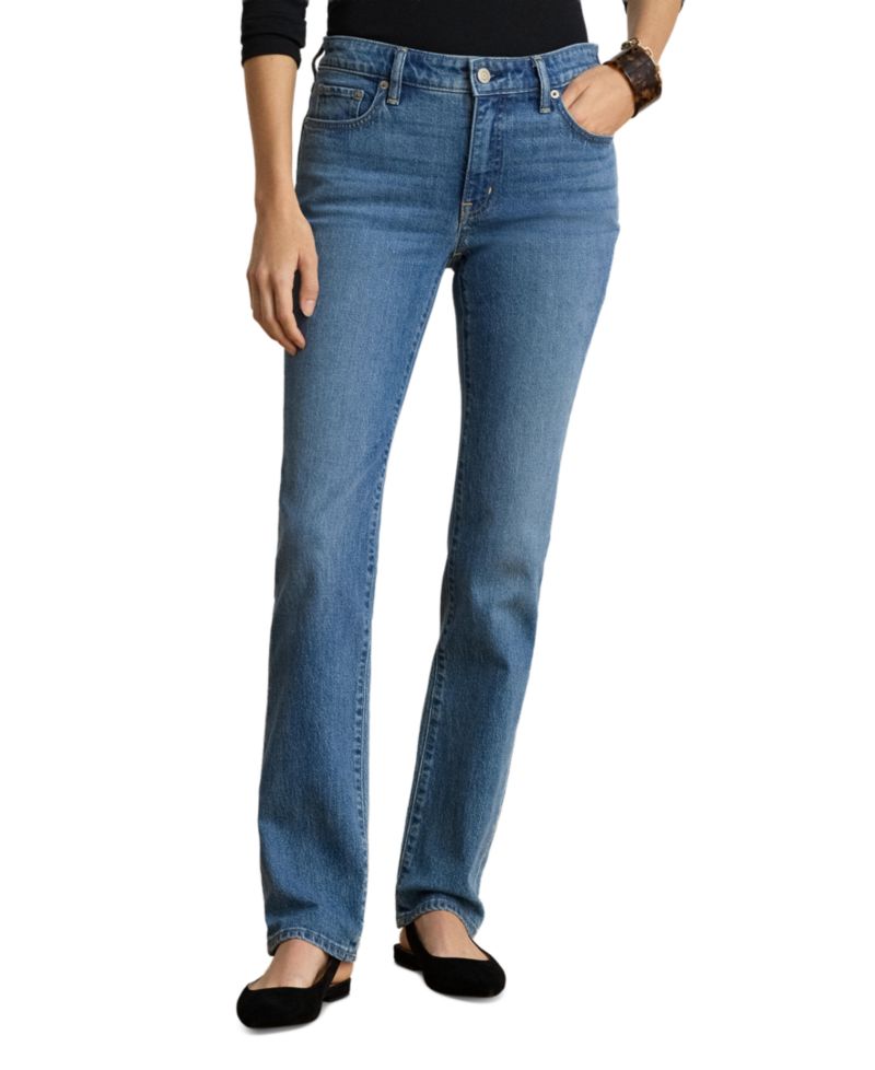 Women's Mid-Rise Slim Straight Jeans