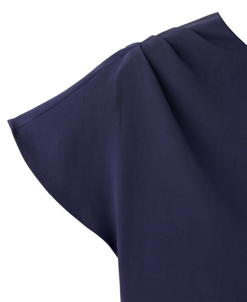 Women's Wide-Leg Asymmetric-Sleeve Jumpsuit