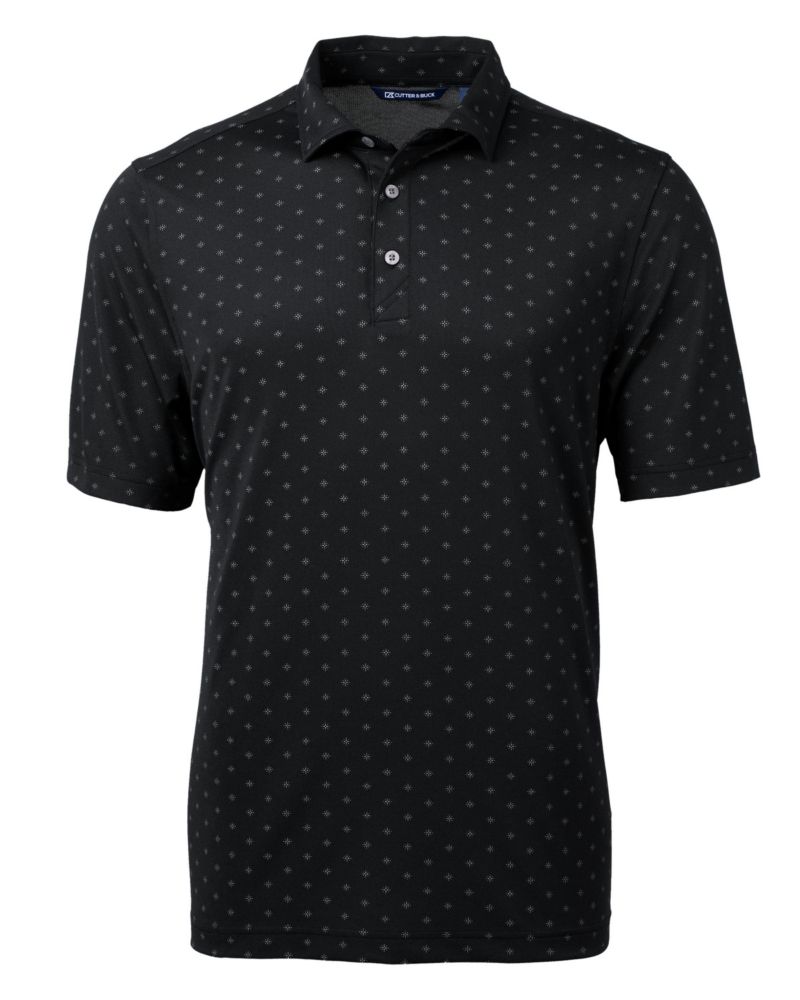 Men's Virtue Eco Pique Tile Print Recycled Polo Shirt