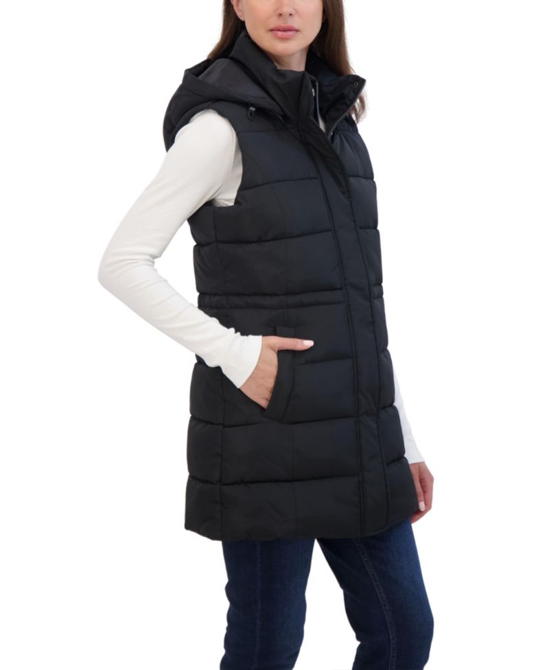 Women's Puffer Vest With Drawstring Waist