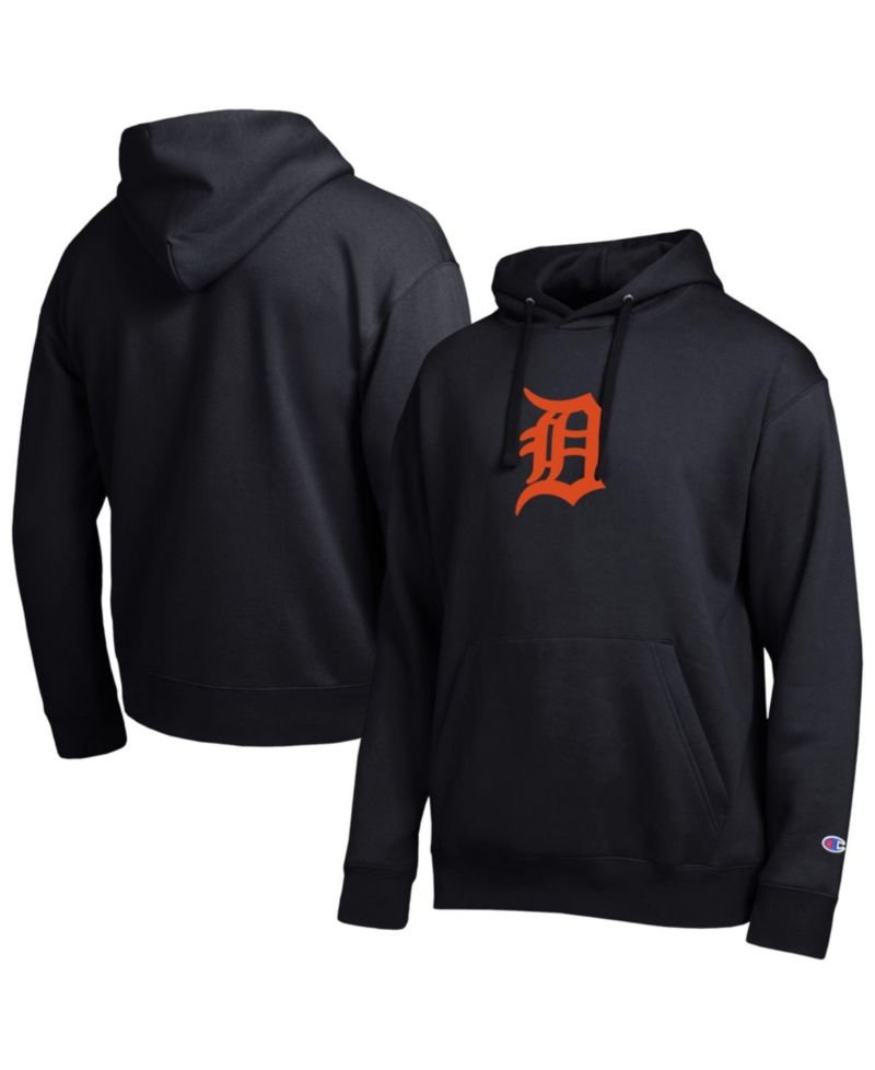 Men's Black Detroit Tigers All Star Embroidered Logo Hoodie