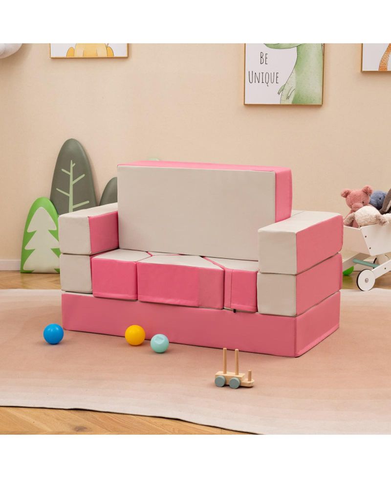 8 Piece 4 in 1 Kids Climb and Crawl Foam Playset for Toddler Active Play