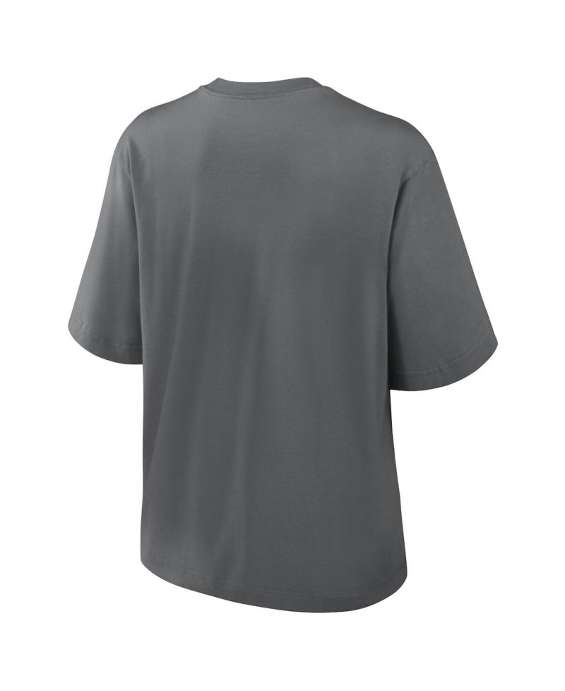 Women's Charcoal New Orleans Saints Glory Arch Boxy T-Shirt
