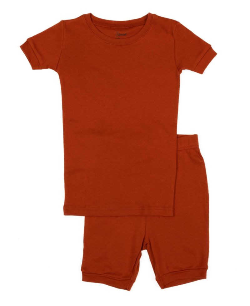 Kids Matching Family Two Piece Cotton Short Sleeve Shirt and Shorts Pajamas