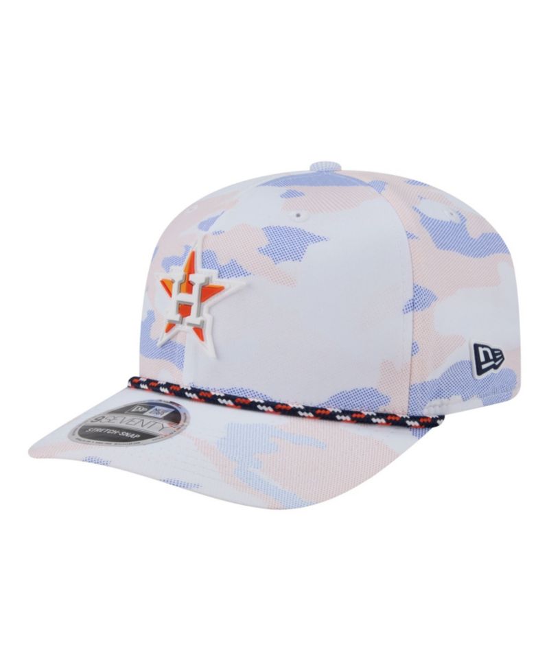 Men's White Houston Astros Camo Rope 9SEVENTY Adjustable Hat