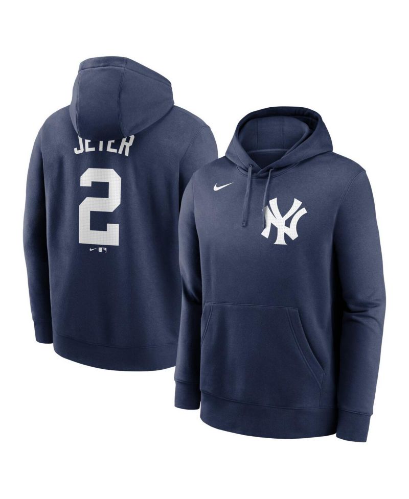 Men's Derek Jeter Navy New York Yankees Player Name & Number Club Pullover Hoodie