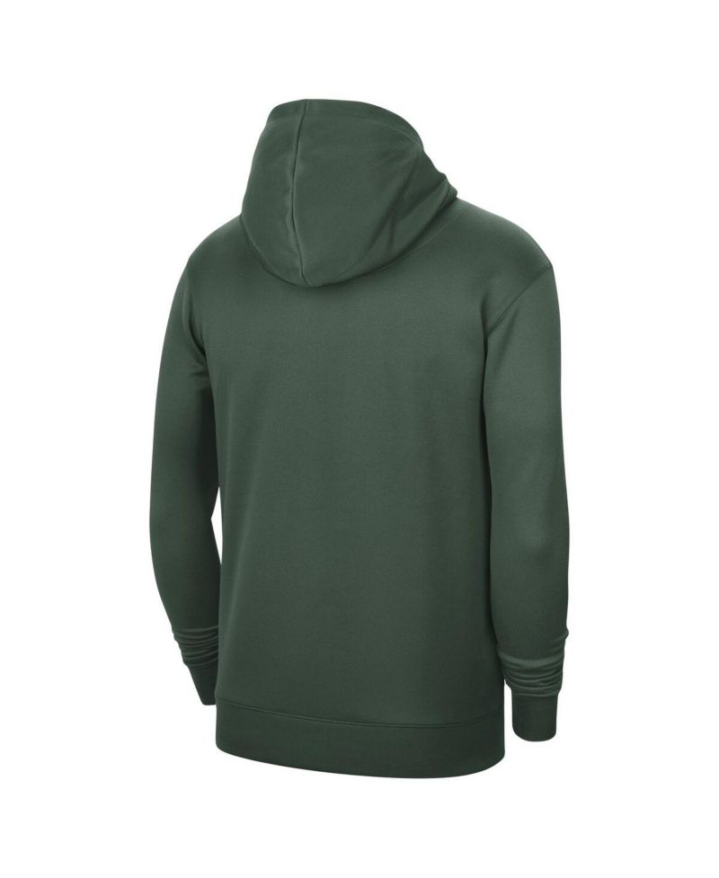 Men's and Women's Hunter Green Milwaukee Bucks 2023/24 Performance Spotlight On-Court Practice Pullover Hoodie