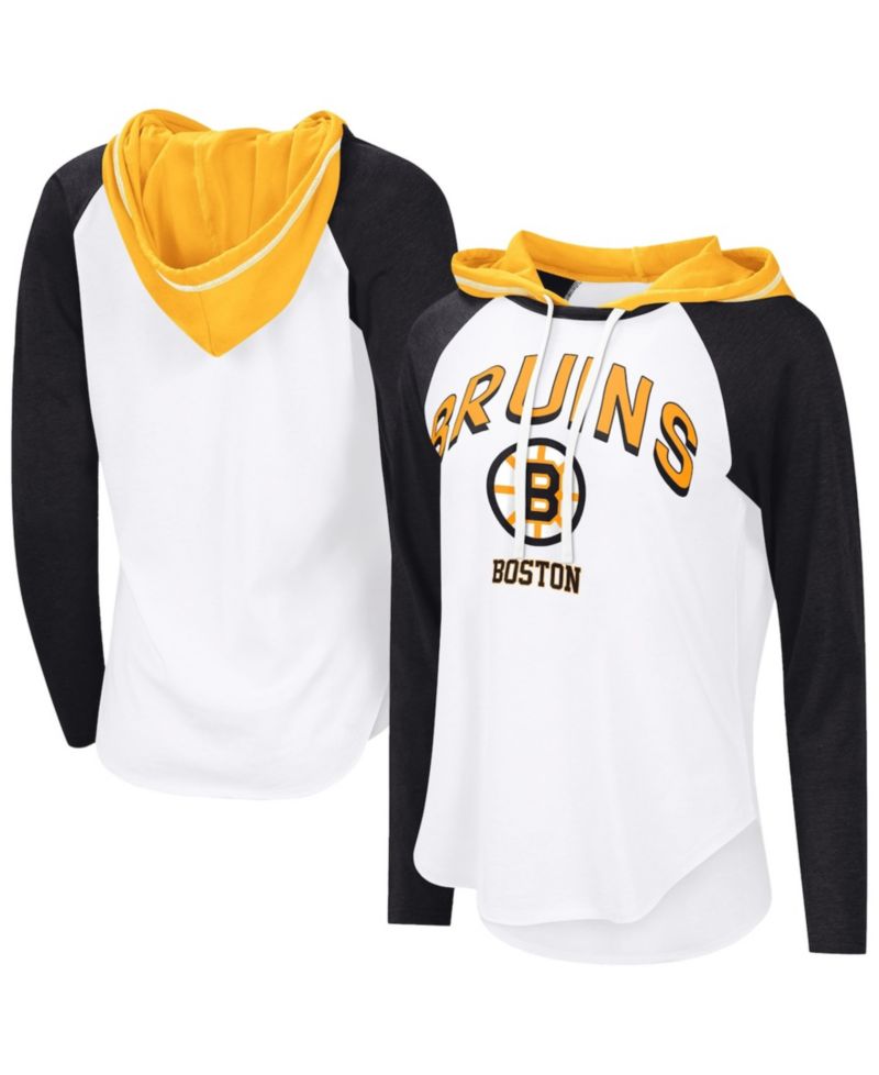 Women's White Boston Bruins MVP Hooded Long-Sleeve T-Shirt