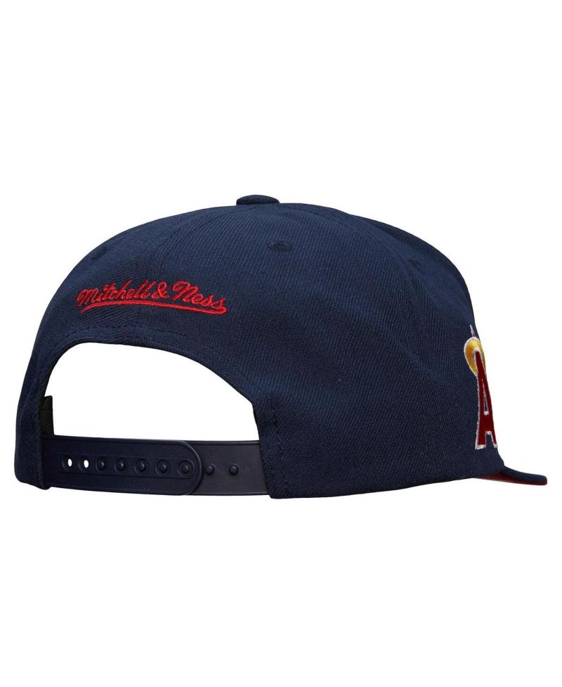 Men's Navy California Angels Team Tagged Snapback Hat