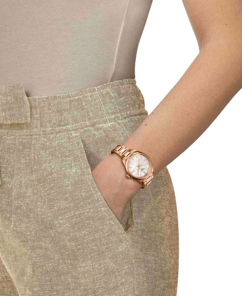 Unisex Rose Gold Stainless Steel Bracelet Watch, 34mm