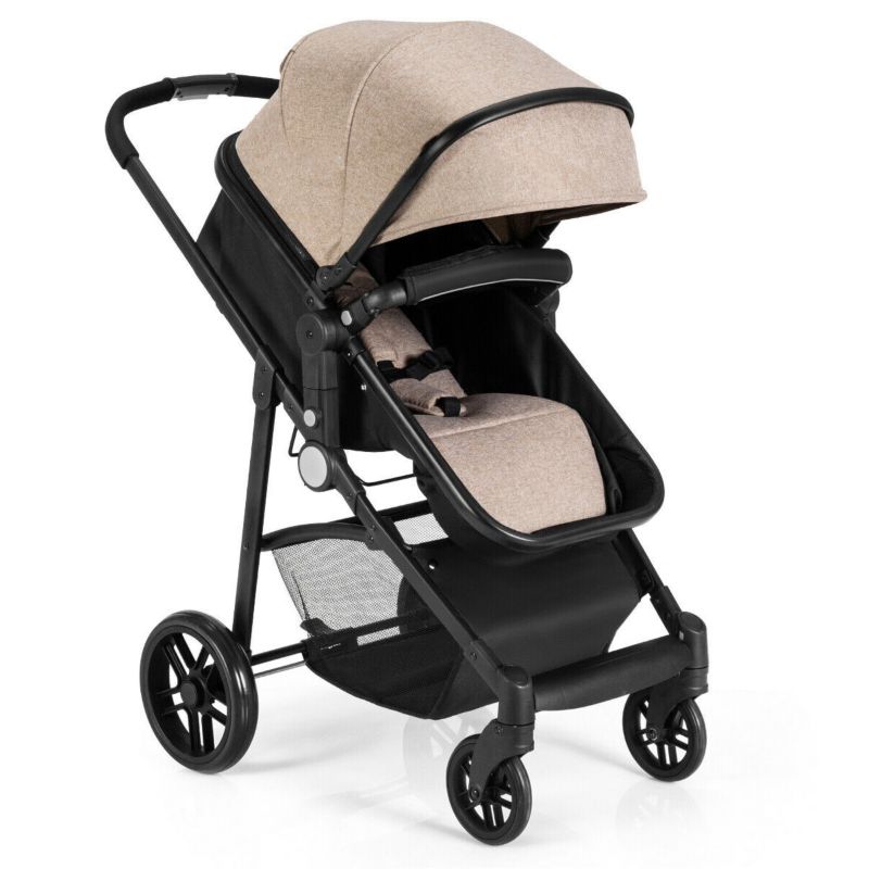 2-in-1 Baby Pushchair with Foldable Design for Newborn Infants