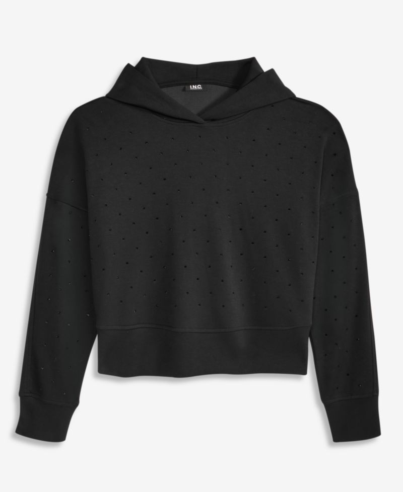Petite Shine Embellished Hoodie